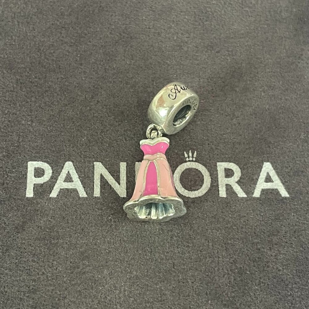 Pandora x Disney Aurora's Dress Dangle Charm